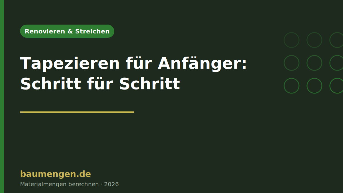 Tapezieren für Anfänger: Schritt für Schritt zur perfekten Wand